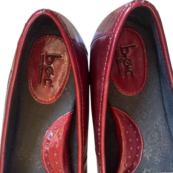B.O.C. Red Metallic Patent Leather Penny Loafer Slip On Flats Size 9.5 EUC - Picture 3 of 5